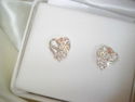 BLACK HILLS  GOLD/SILVER CURLY-QUE  HEART EARRINGS