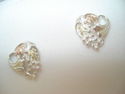 BLACK HILLS  GOLD/SILVER CURLY-QUE  HEART EARRINGS