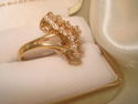 GOLD OVER  925 STERLING - VERMEIL - COCKTAIL RINGS