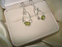 STERLING SILVER NATURAL PERIDOT 1 CT EARRINGS, VIN