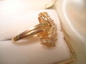 GOLD OVER  925 STERLING - VERMEIL - COCKTAIL RINGS