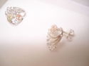 BLACK HILLS  GOLD/SILVER CURLY-QUE  HEART EARRINGS