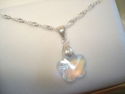 Sterling SILVER CRYSTAL AURORA BOALIS FLOWER Penda