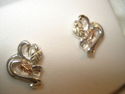 BLACK HILLS  GOLD/SILVER HEART EARRINGS- LAST PAIR