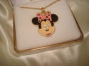 GOLD PLATED MICKEY ENAMEL PENDANT WITH CHAIN