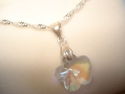 Sterling SILVER CRYSTAL AURORA BOALIS FLOWER Penda