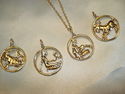 VERMEIL10kt Gold OVER 925 STERLING SILVER Zodiak C