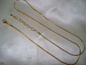 GOLD PLATED MED.HEAVY SNAKE CHAIN 18-20" Lobster C