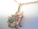 #1 Mom Pendant 10 kt GOLD Tri-color
