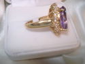  GOLD OVER 925 STERLING SILVER-VERMEIL- COCKTAIL R