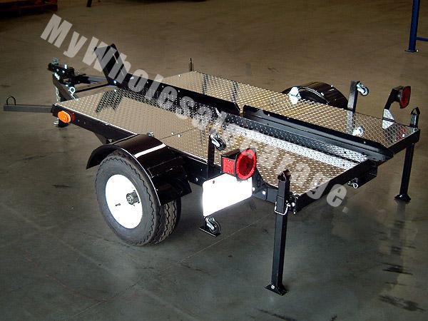 Folding Stand FOLD FOLDING Up Dual-Bike 4x6 Motorcycle Trailer Kit