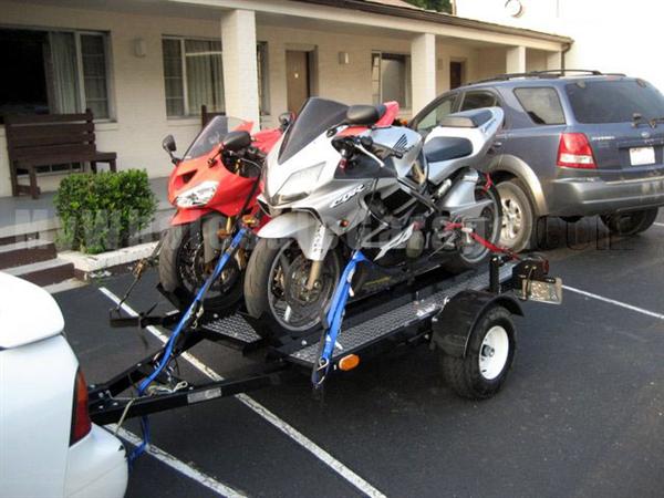 Folding Stand FOLD FOLDING Up Dual-Bike 4x6 Motorcycle Trailer Kit