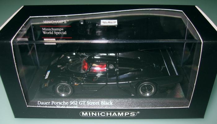 DAUER PORSCHE 962 GT STREET BLACK 1:43 MINICHAMPS WORLD SPECIAL | eBay