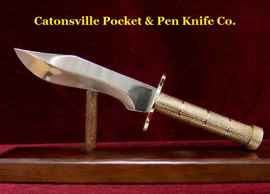 Catonsville Pocket & Pen Knife Co. 8" Brass & Stainless Yachtsman