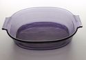 PYREX Amethyst Purple #702 2Qt. Oval Baker EUC