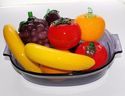 8 MURANO Style Art Glass Fruits & Vegetables