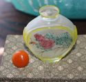 Chinese Reverse Painted Floral Scent Snuff Bottle 