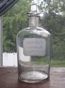 MASSIVE Antique Apothecary Lab Bottle Glass Label 