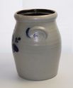 1989 Rowe Pottery Works Salt Glazed Heart Crock PE