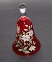 NORLEANS Hand Made Ruby Red Glass Bell with Handpa