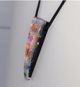 LARGE Multi Color Fused Dichroic Glass Free Form "