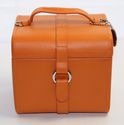 Talbot's Orange Leather Jewelry Box and Travel Tot
