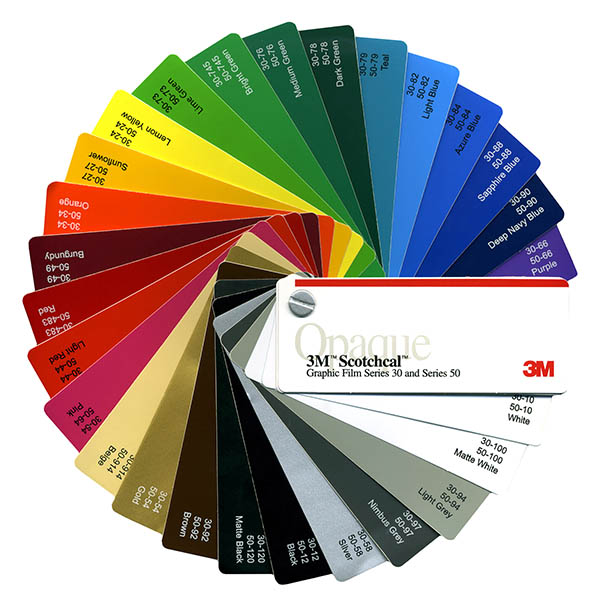 3M Vinyl Decal Color Chart