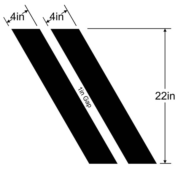 Hash Mark Stripe Measurements