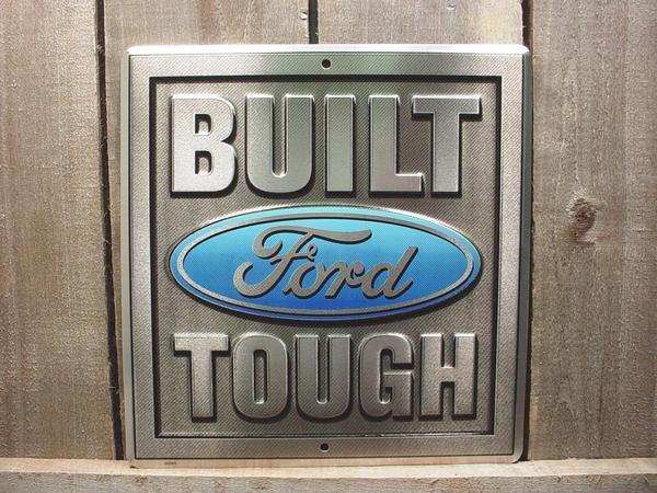 metal built ford tough tin sign signs