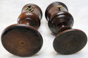 Gorgeous Unique Pair Antique Turned Wood Coblet Cu