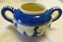 Gorgeous Vintage French Quimper Sugar Pot Bowl w h