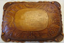 Gorgeous Large Vintage Syroco Wood Bowl Dish with 