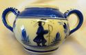 Gorgeous Vintage French Quimper Sugar Pot Bowl w h