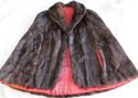 Superb Real Natural Fur Sable Mink Cape Bolero Sto