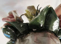 Cute Vintage Italian Capodimonte Rose Flowers Bask