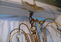 Absolutely GORGEOUS Vintage Gold Brass Chandelier 