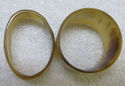 2  Antique Pair Napkin Rings Holder Made of Antler