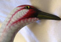 Stunning Hand Carved Solid Wood Glass Eye Bird Dri