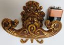 Ornate Antique Brass Hat Coat Hanger Ornate Hook V