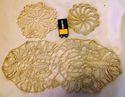 Lot 3 Vintage Antique Hand Crocheted Lace Runners 