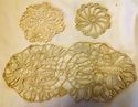 Lot 3 Vintage Antique Hand Crocheted Lace Runners 