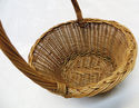 Vintage Mid Century Natural Bare Wicker Oval Gathe