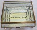 Vintage Glass Mirror Curio Cabinet Brass Jewelry T