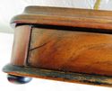 Fantastic Old Antique Inkwell Desk Wood Drawer Box