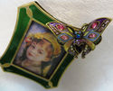 Jay Strongwater Green Square Venetian Butterfly Fr