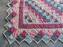 Beautiful Lg Antique Primitive Quilt  Block Squirs