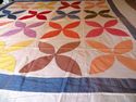 Unfinished Vintage Primitive Quilt Table Cloth w H