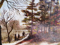 Gorgeous Old Dutch Original Oil Painting Winter La