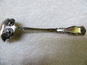 Rare Gorgeous Antique Silver Cream Ladle Spoon Rod