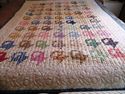 Gorgeous Antique Quilt Quaker Prints Flower Basket